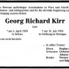 Kirr Georg Richard 1959-1999 Todesanzeige